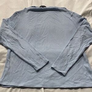 Banana Republic Light Blue Ribbed Long Sleeve Tee-NWOT